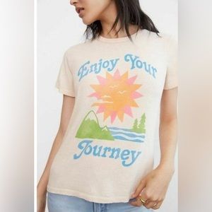 Anthropologie Junk Food “enjoy your journey”  graphic t shirt XS